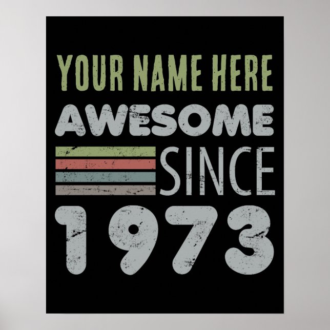 Awesome Since 1973 50th Birthday Poster (Front)