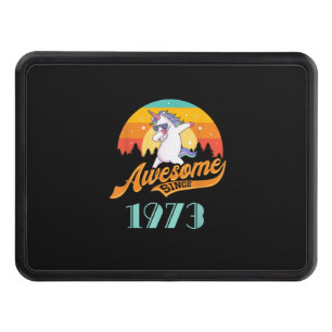 Awesome since 1973 - Year of Birth & Birthday Gift Hitch Cover