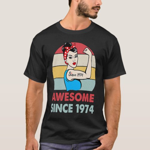 Awesome Since 1974 49 Year Old  49th Birthday T_Shirt