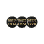 Awesome Since 1974 50th Birthday Golf Ball Marker at Zazzle