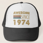 Awesome Since 1974 50th Birthday Trucker Hat at Zazzle