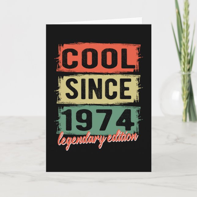 Awesome Since 1974 Birthday Gift Card (Front)
