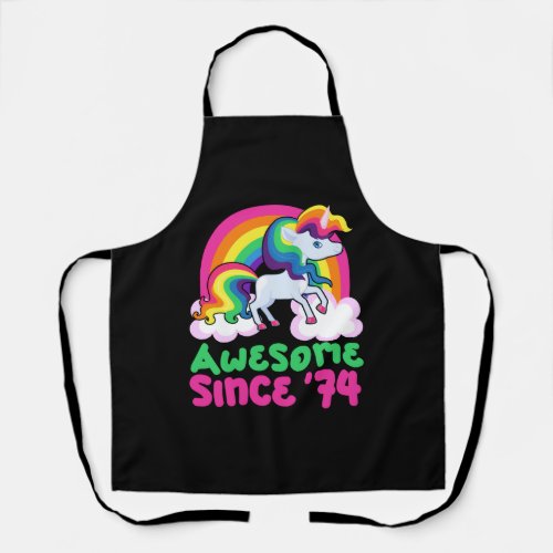 Awesome Since 1974 Unicorn Apron