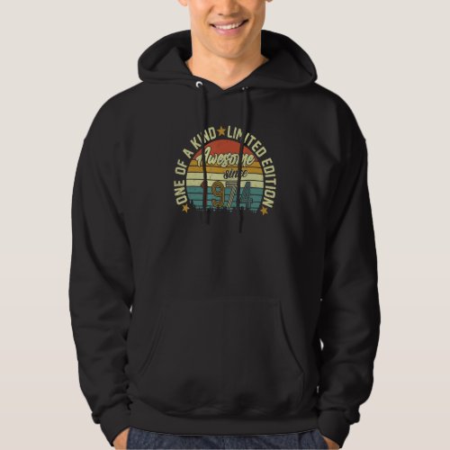 Awesome Since 1974 Vintage One Of Kind Hoodie