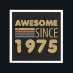 Awesome Since 1975 50th Birthday Napkins<br><div class="desc">A simple yet elegant design for anyone celebrating the year they were born on a milestone birthday.</div>