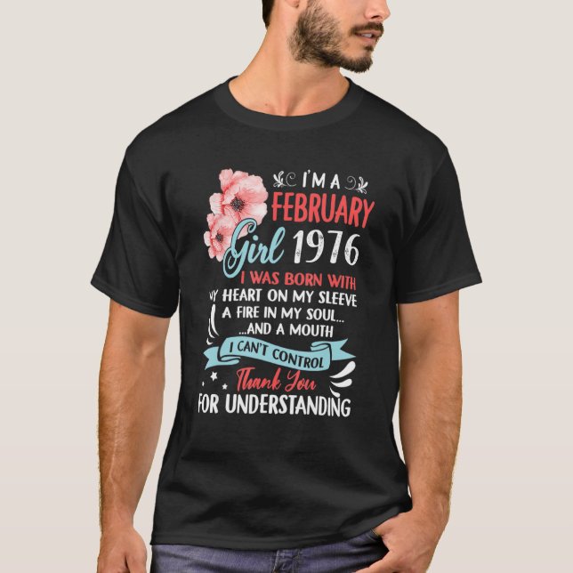 Awesome Since 1976 47th Birthday I'm a February Gi T-Shirt (Front)