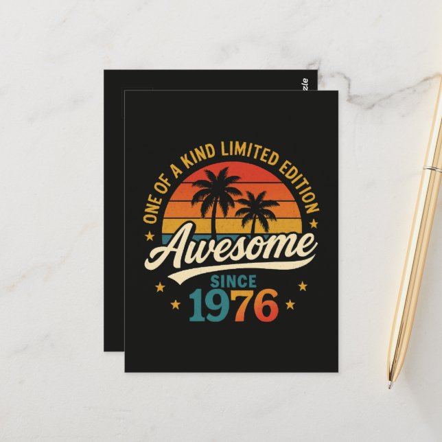 Awesome Since 1976 One Of A Kind Postcard (Front/Back In Situ)