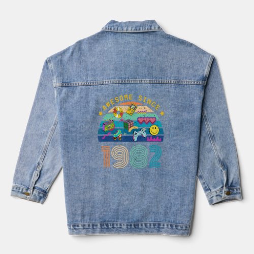 Awesome since 1980 Vintage 1980s  I Love The 80s  Denim Jacket