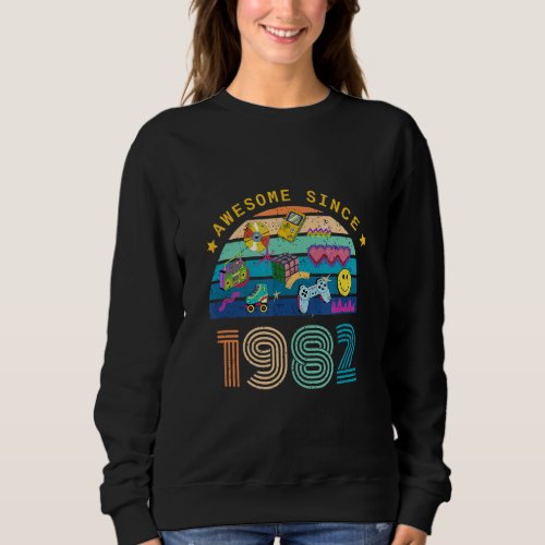 Awesome since 1980 Vintage 1980s  I Love The 80s Sweatshirt