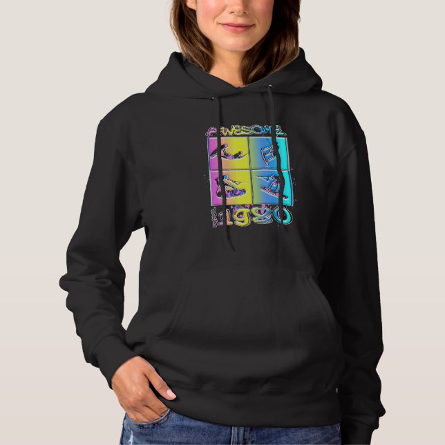 Awesome since 1980 Wakeboard lifestyle 2 Hoodie (Front)
