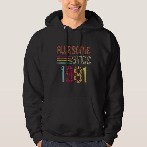 Awesome Since 1981 41st Birthday Retro Hoodie