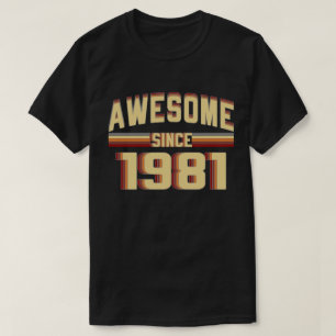 Awesome Since 1981 Vintage 38 Years Old Birthday T-Shirt