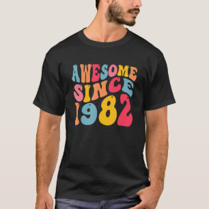 Awesome Since 1982 40 Years Old Retro Vintage 40th T-Shirt