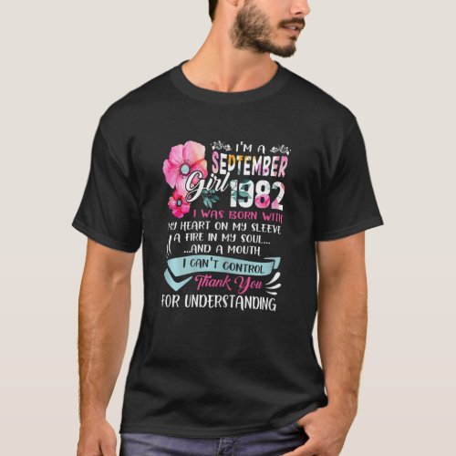 Awesome Since 1982 40th Birthday Im A September G T_Shirt