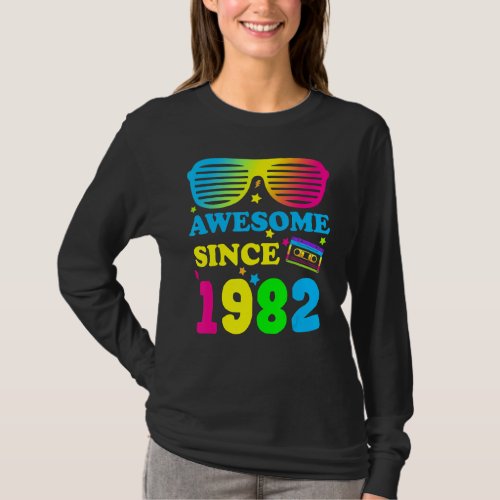 Awesome Since 1982 40th Birthday Retro Sunglasses  T_Shirt