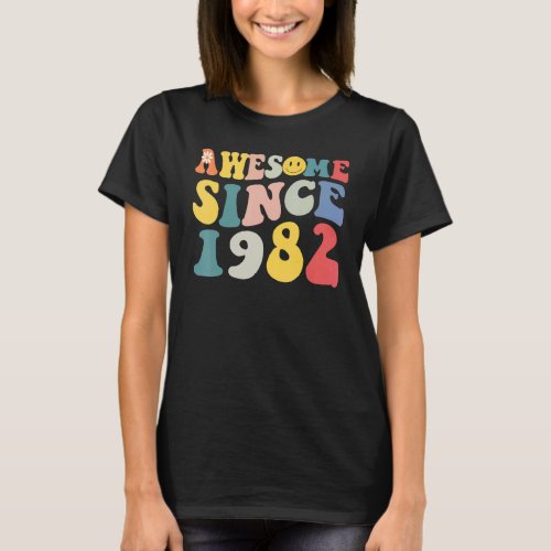 Awesome Since 1982 41 Years Old 40th Birthday Groo T_Shirt