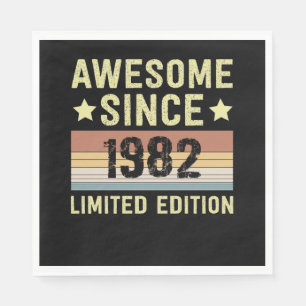 Awesome Since 1982 Birthday Napkins
