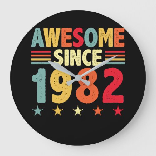 Awesome Since 1982 Large Clock