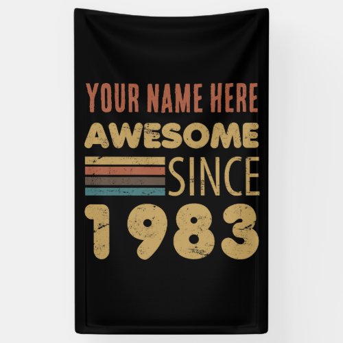 Awesome Since 1983 40th Birthday Banner