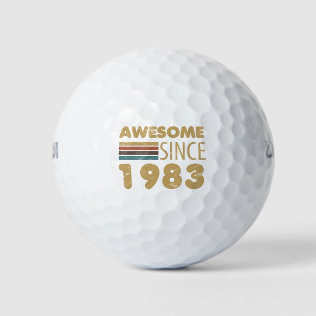Awesome Since 1983 40th birthday Golf Balls (Front)