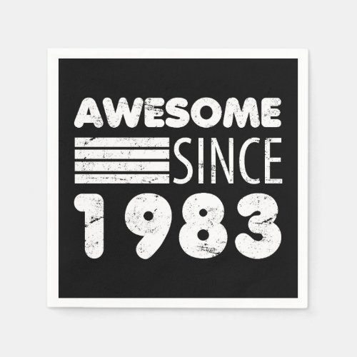 Awesome Since 1983 40th Birthday Napkins