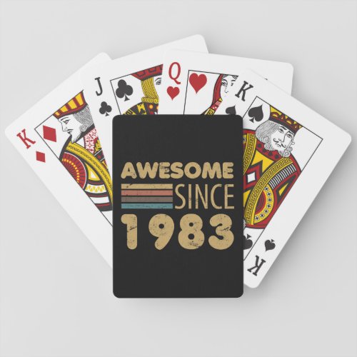 Awesome Since 1983 40th birthday Poker Cards