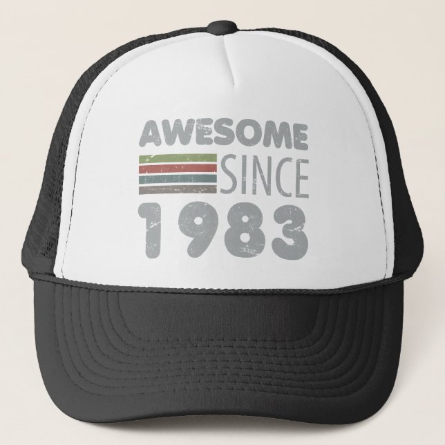 Awesome Since 1983 40th Birthday Trucker Hat (Front)