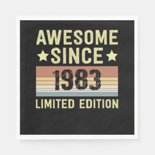 Awesome Since 1983 Birthday Napkins