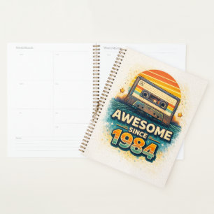 Awesome Since 1984 Retro Cassette Tape Vintage 80s Planner