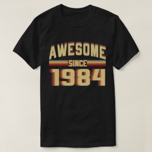Awesome Since 1984 Vintage 35 Years Old Birthday T-Shirt