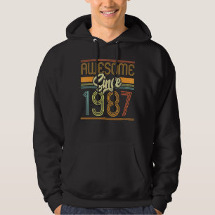 Awesome Since 1987 35th Birthday 35 Years Old Bday Hoodie