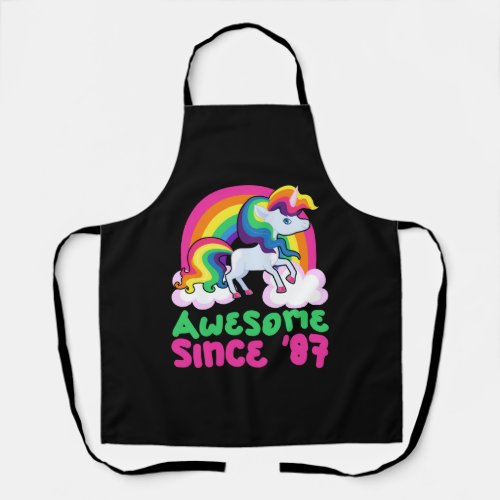 Awesome Since 1987 Unicorn Apron