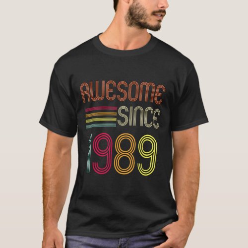 Awesome Since 1989 33rd Birthday Retro  T_Shirt