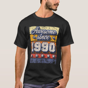 Awesome Since 1990 31St Birthday Party Retro Vinta T-Shirt