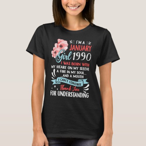 Awesome Since 1990 33rd Birthday Im a January Gir T_Shirt