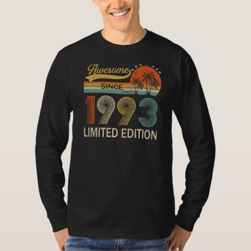Awesome Since 1993 30 Years Old 30th Birthday T_Shirt