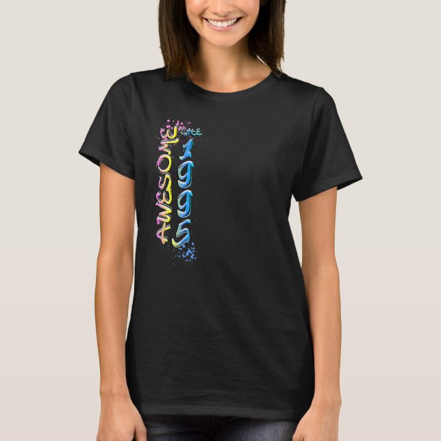 Awesome since 1995 Graffiti Motif T-Shirt (Front)