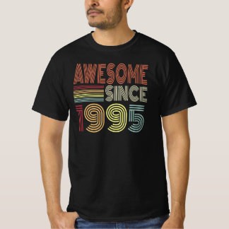 Awesome Since 1995 Retro Born In 1995 Birthday T-Shirt