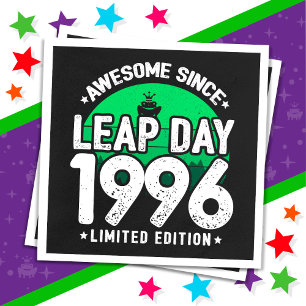 Awesome Since 1996 Leap Year Day Feb 29 Birthday Napkins