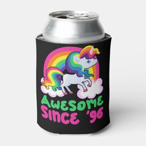 Awesome Since 1996 Unicorn Can Cooler