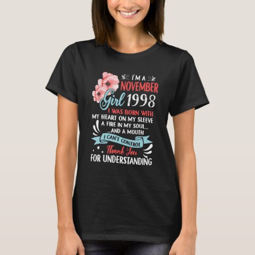 Awesome Since 1998 24th Birthday Im A November Gi T_Shirt