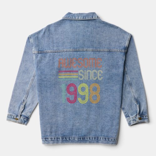 Awesome Since 1998 24th Birthday Retro  Denim Jacket