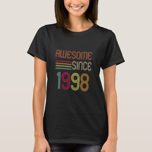 Awesome Since 1998 24th Birthday Retro  T_Shirt