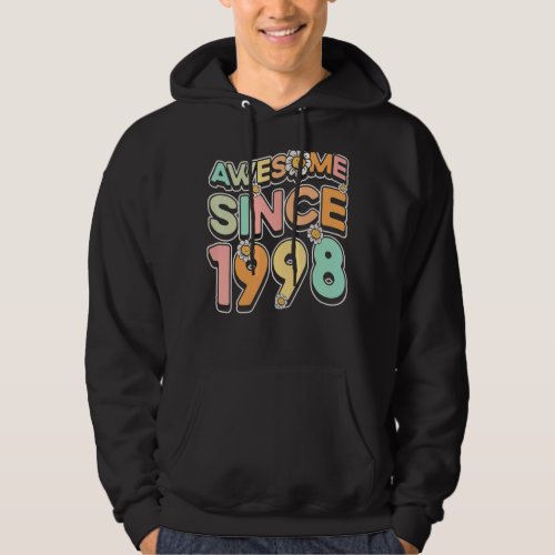 Awesome Since 1998 Flower_Themed Floral Birth Year Hoodie