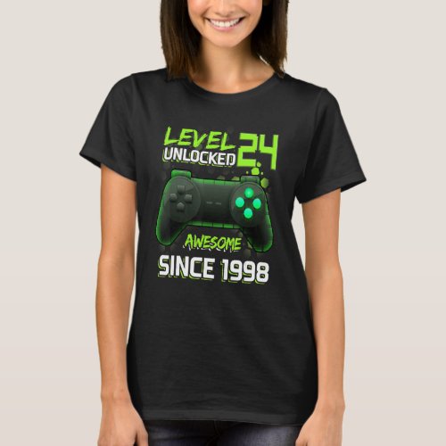 Awesome Since 1998 Level 24 Unlocked Video Games C T_Shirt
