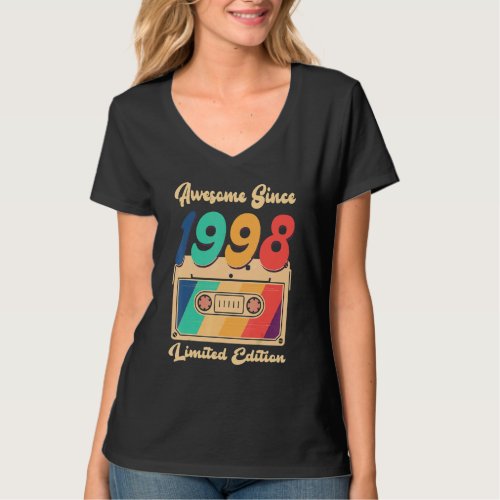 Awesome Since 1998 Shirt Happy 24th Birthday Women