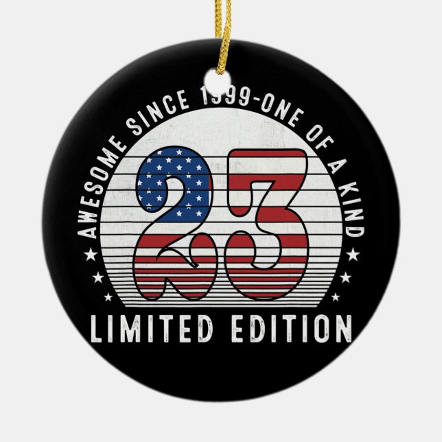 Awesome Since 1999 23 Years Old 23rd Birthday Ceramic Ornament (Front)