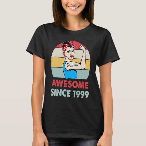 Awesome Since 1999 24 Year Old  24th Birthday T_Shirt