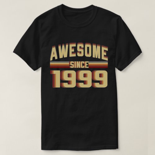Awesome Since 1999 Vintage 20 Years Old Birthday T_Shirt
