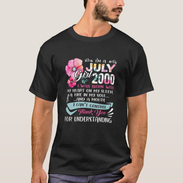 Awesome Since 2000 21St Birthday I'm A July Girl 2 T-Shirt (Front)